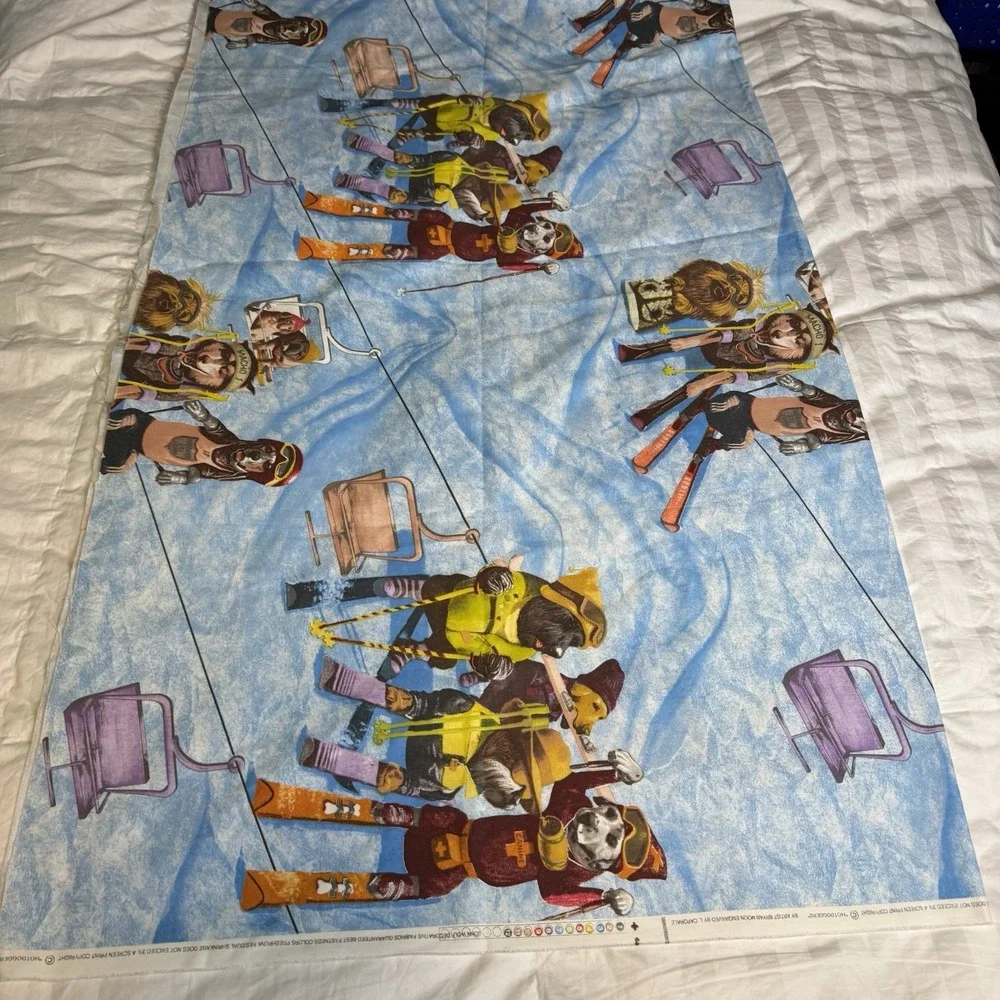 Vtg JOHN WOLF Textiles Bryan Moon 